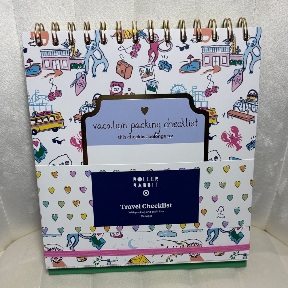 Roller Rabbit Colorful Vacation Packing Checklist